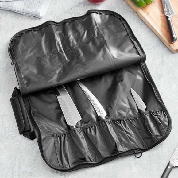 NWOT KAI PROfessional Chef 7-piece Cutlery set with 8 Pocket Roll - Picture 5 of 14